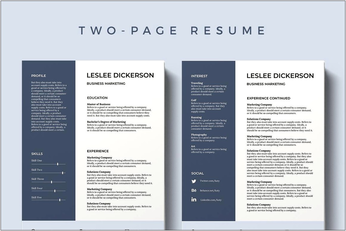 Cv Template With Picture Free Download