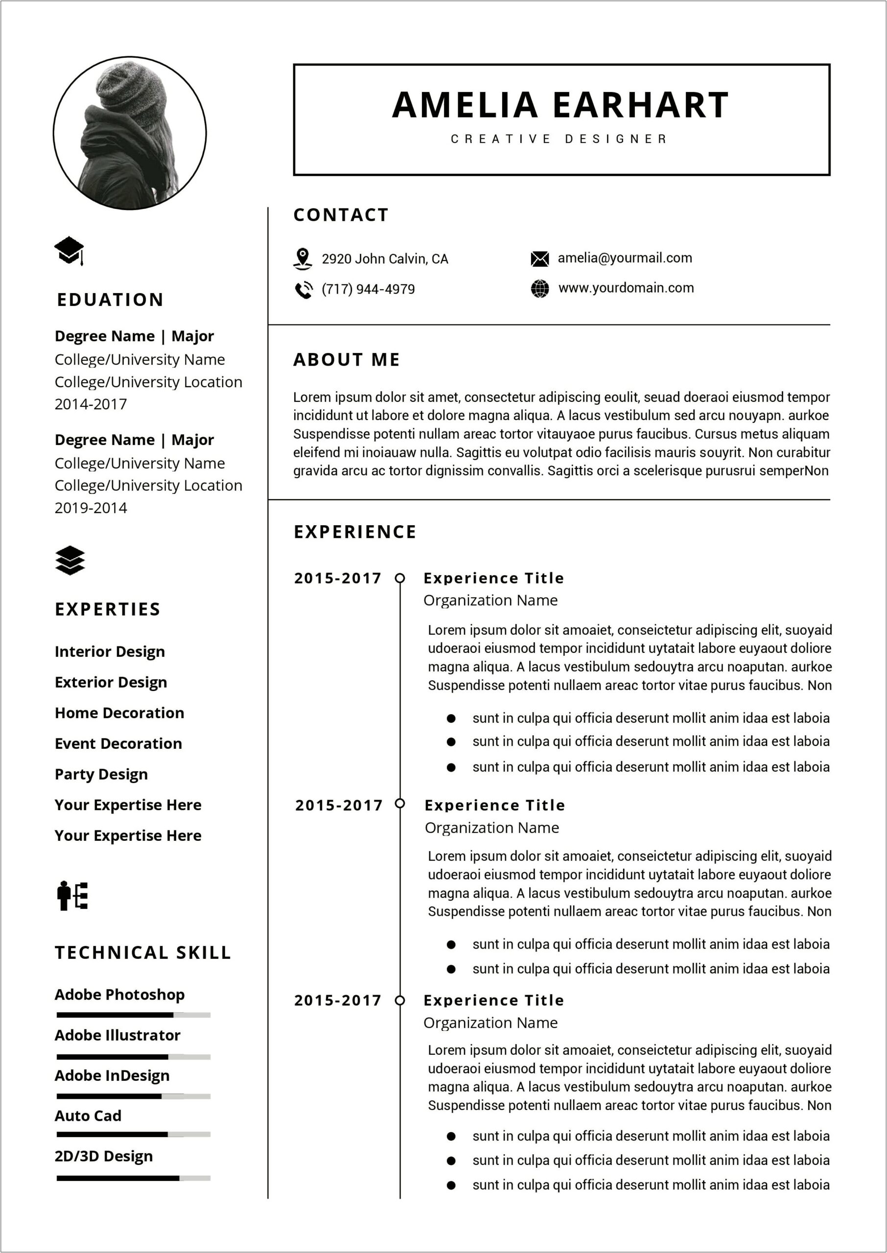 Cv Templates Free Download Word Document 2017