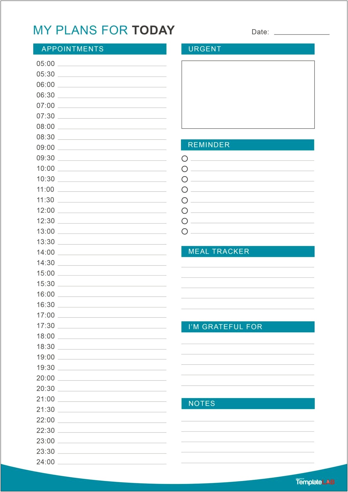 Daily Sheet Template For Preschool Free