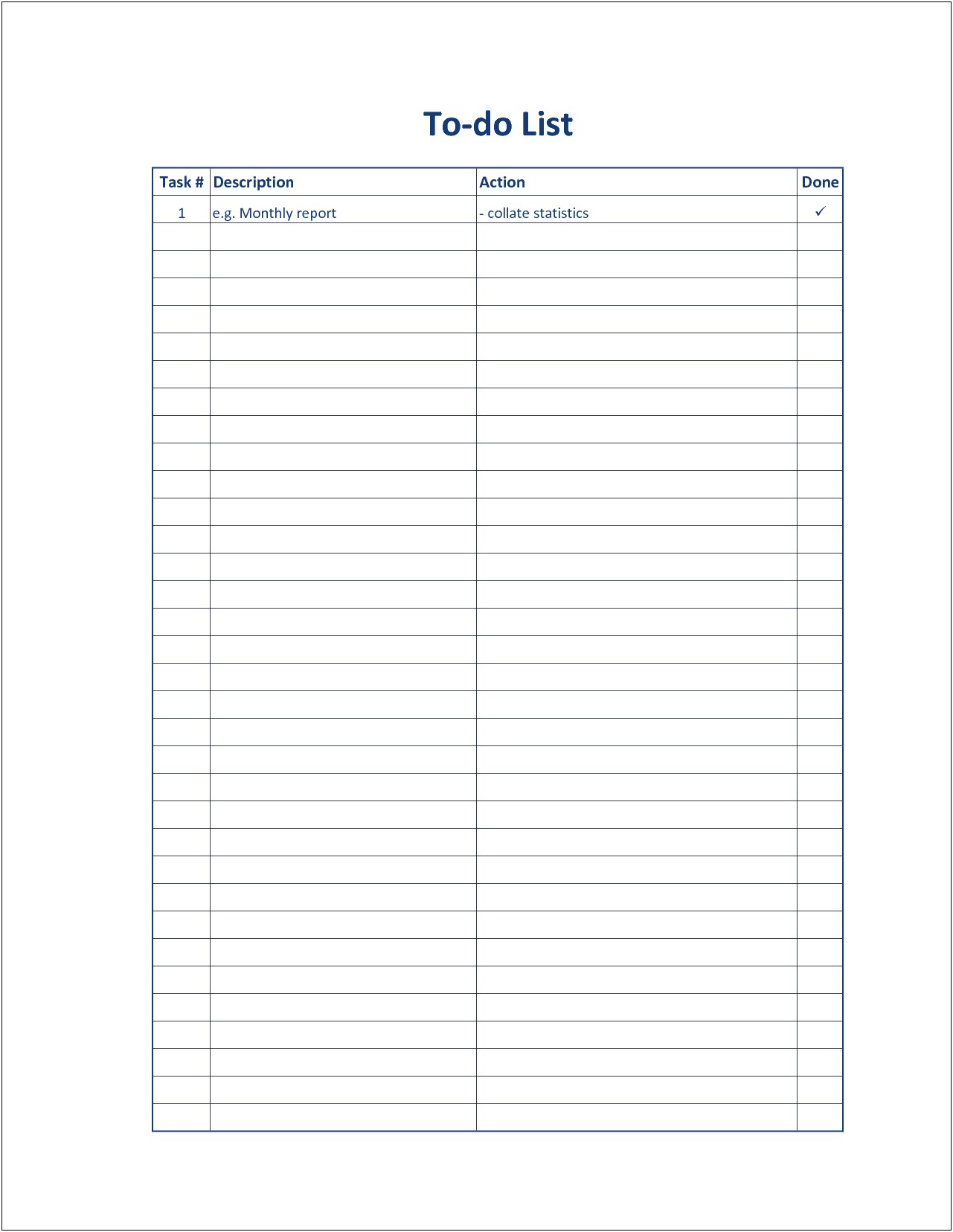 Daily Task List Template For Work Free