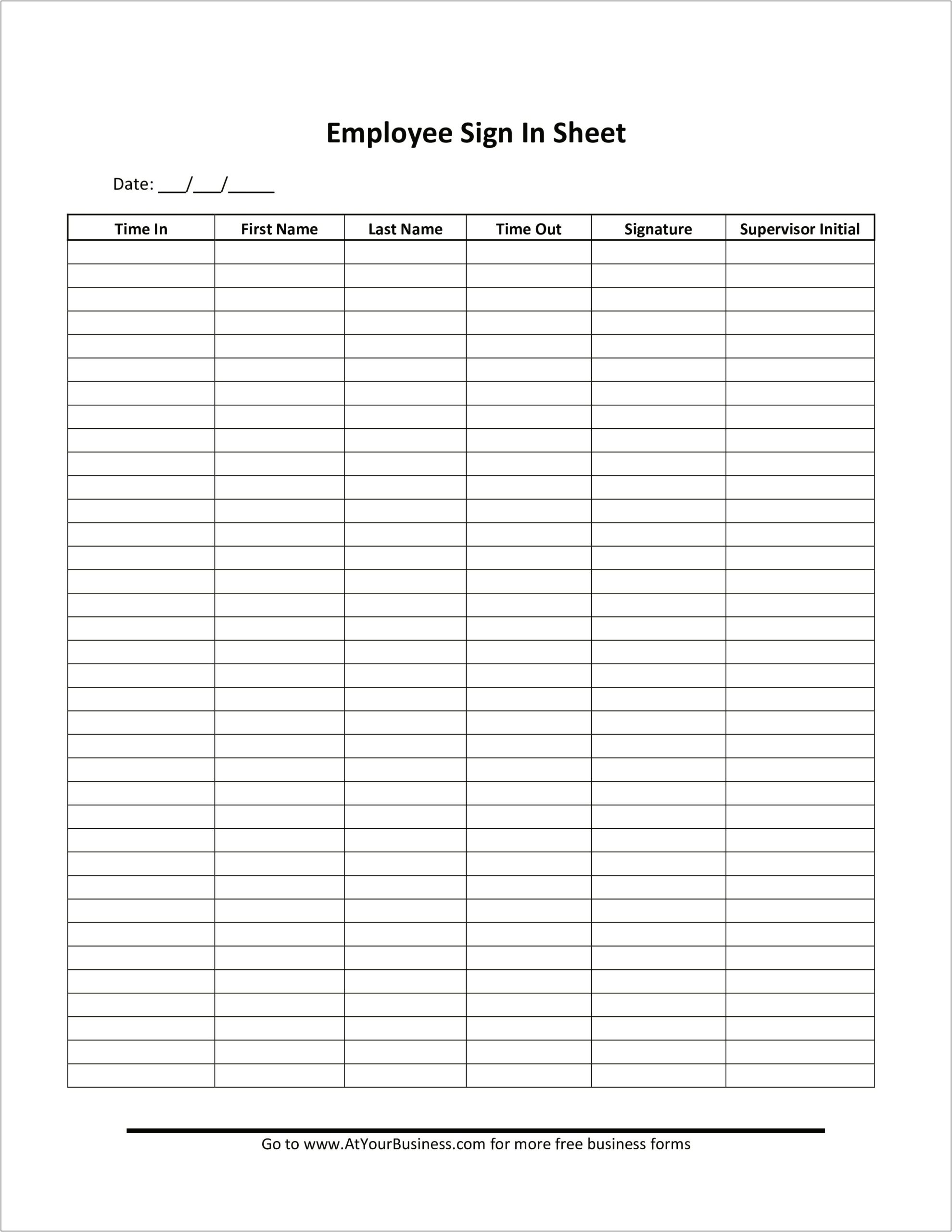 Daily Time Record Template Free Download