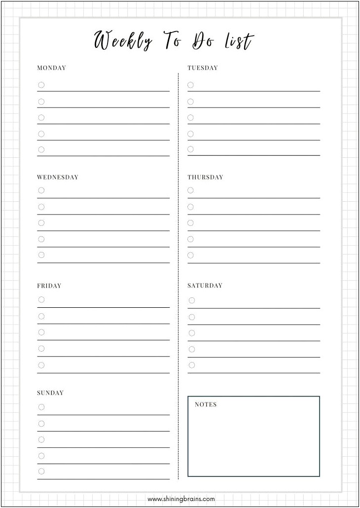 Daily To Do List Template Free