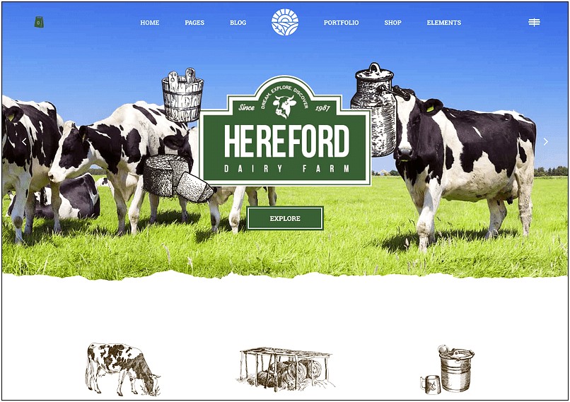 Dairy Farm & Eco Products Html Template Free Download