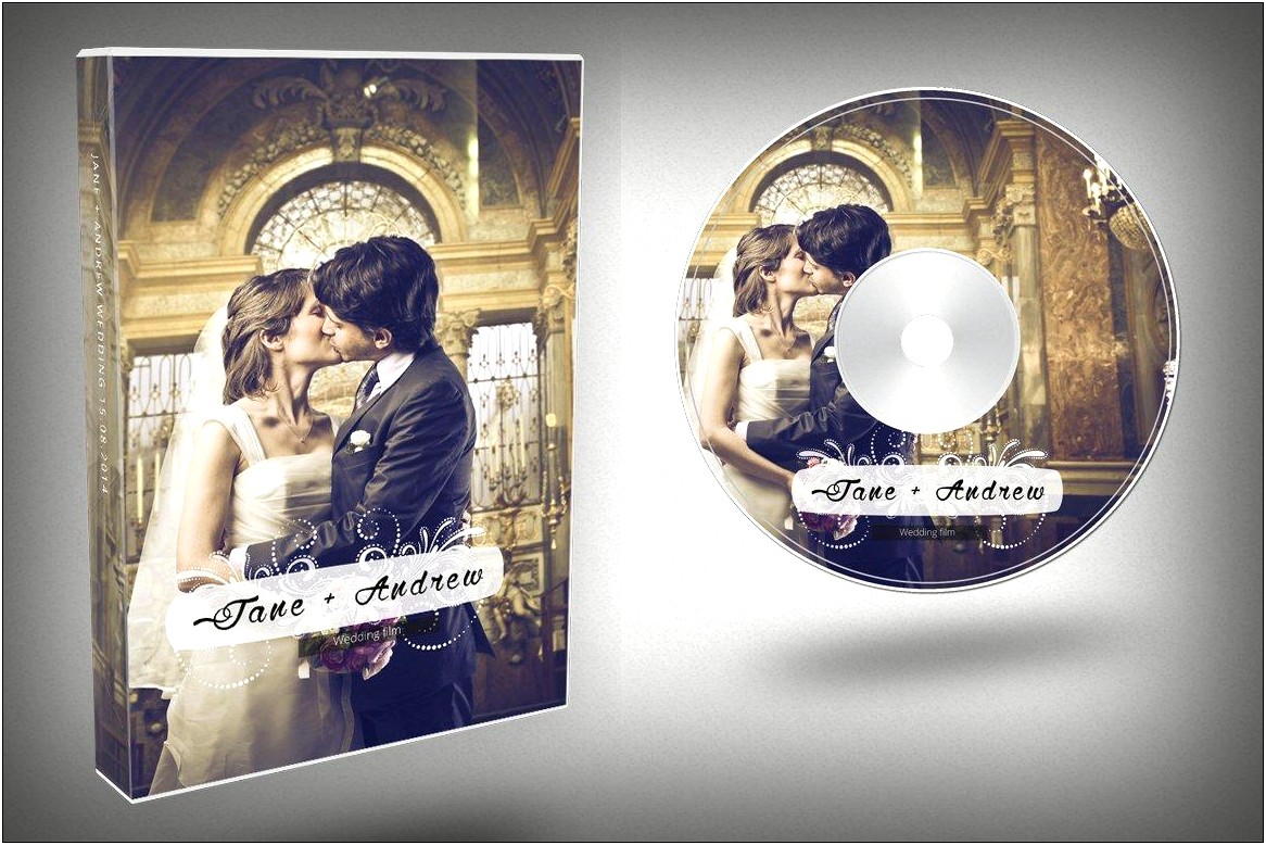 Dark Vintage Wedding Dvd Cover Template Free