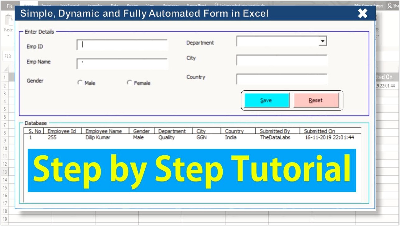 Data Entry Form Template Free Download