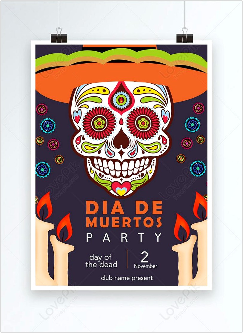 Day Of The Dead Flyer Template Free