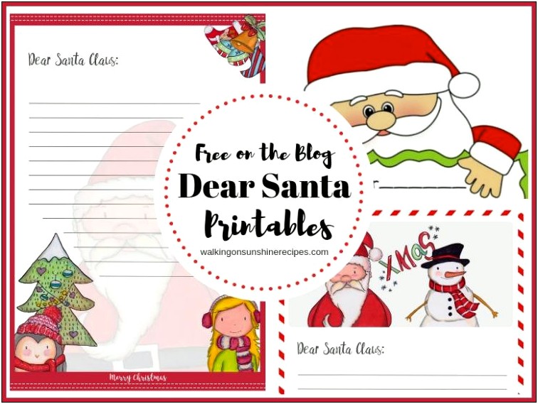 Dear Father Christmas Letter Template Free