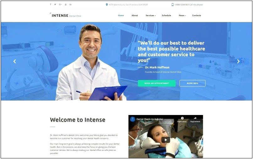 Dentalclinic Responsive Clinic Html Template Free Download