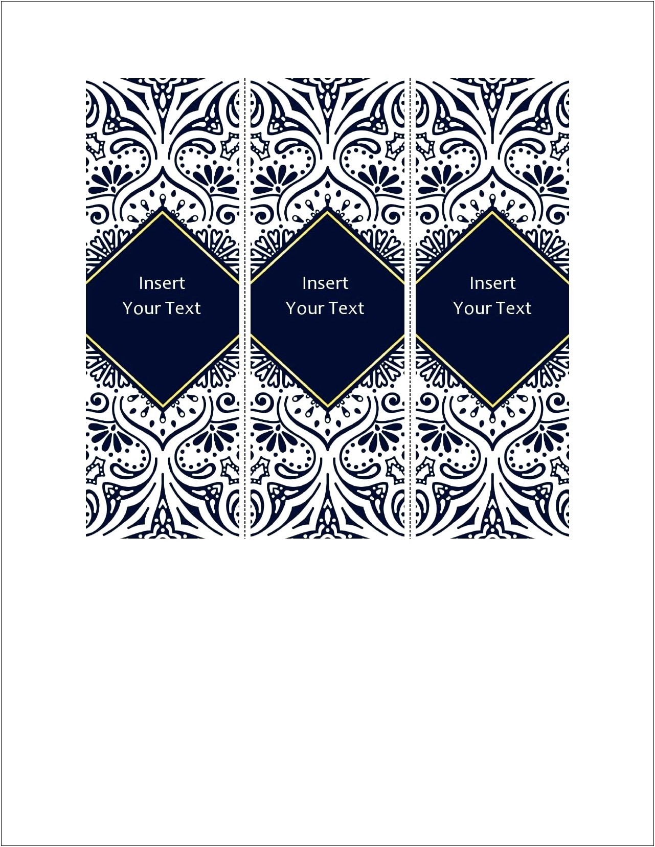 Design Your Own Bookmark Template Free