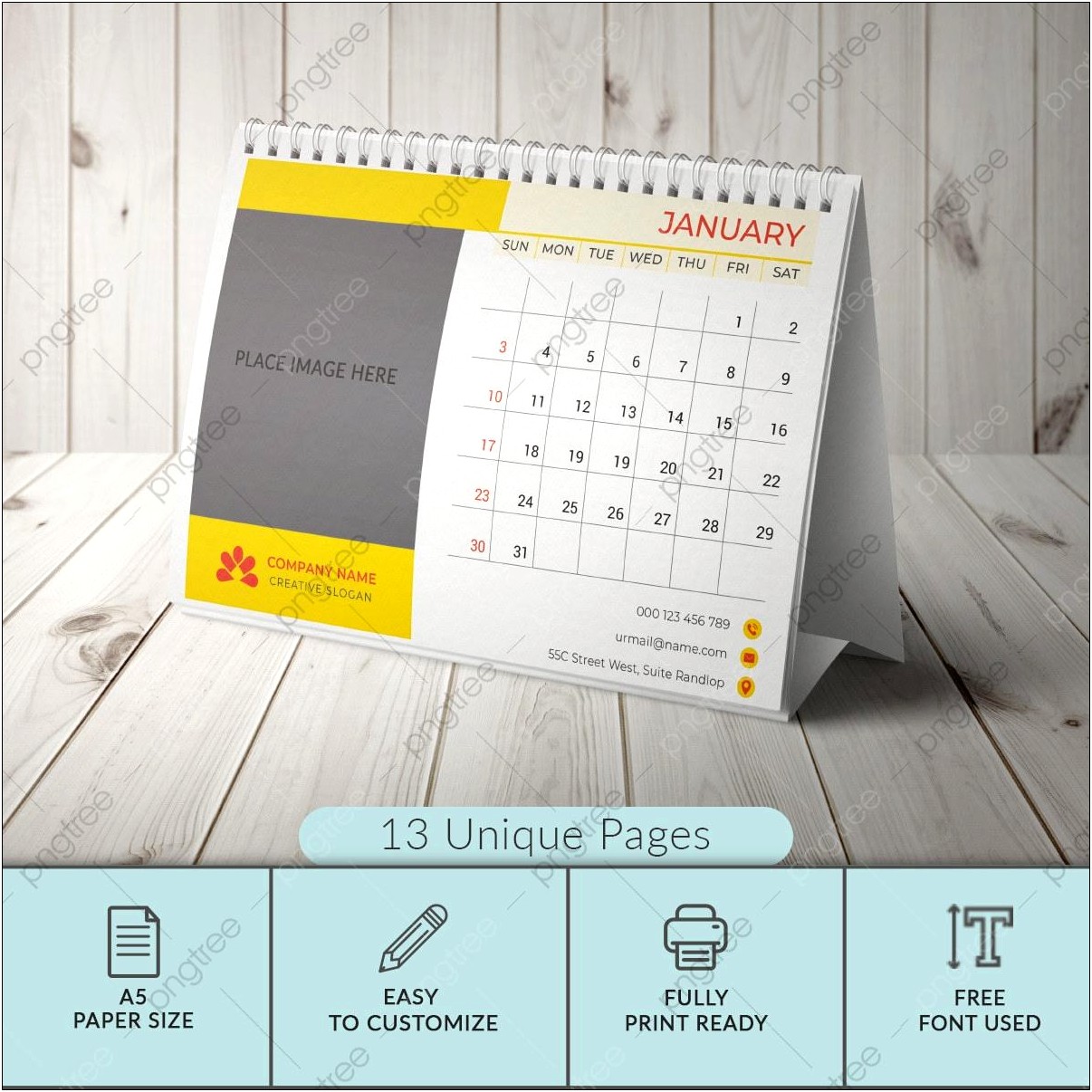 Desk Pad Calendar 2014 Template Free