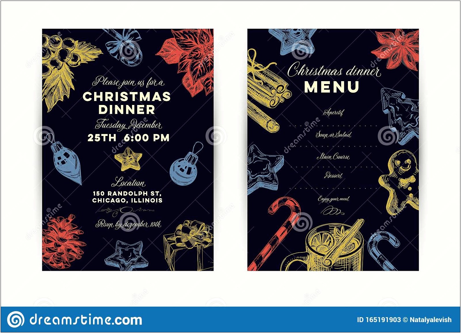Dinner Party Menu Card Template Free