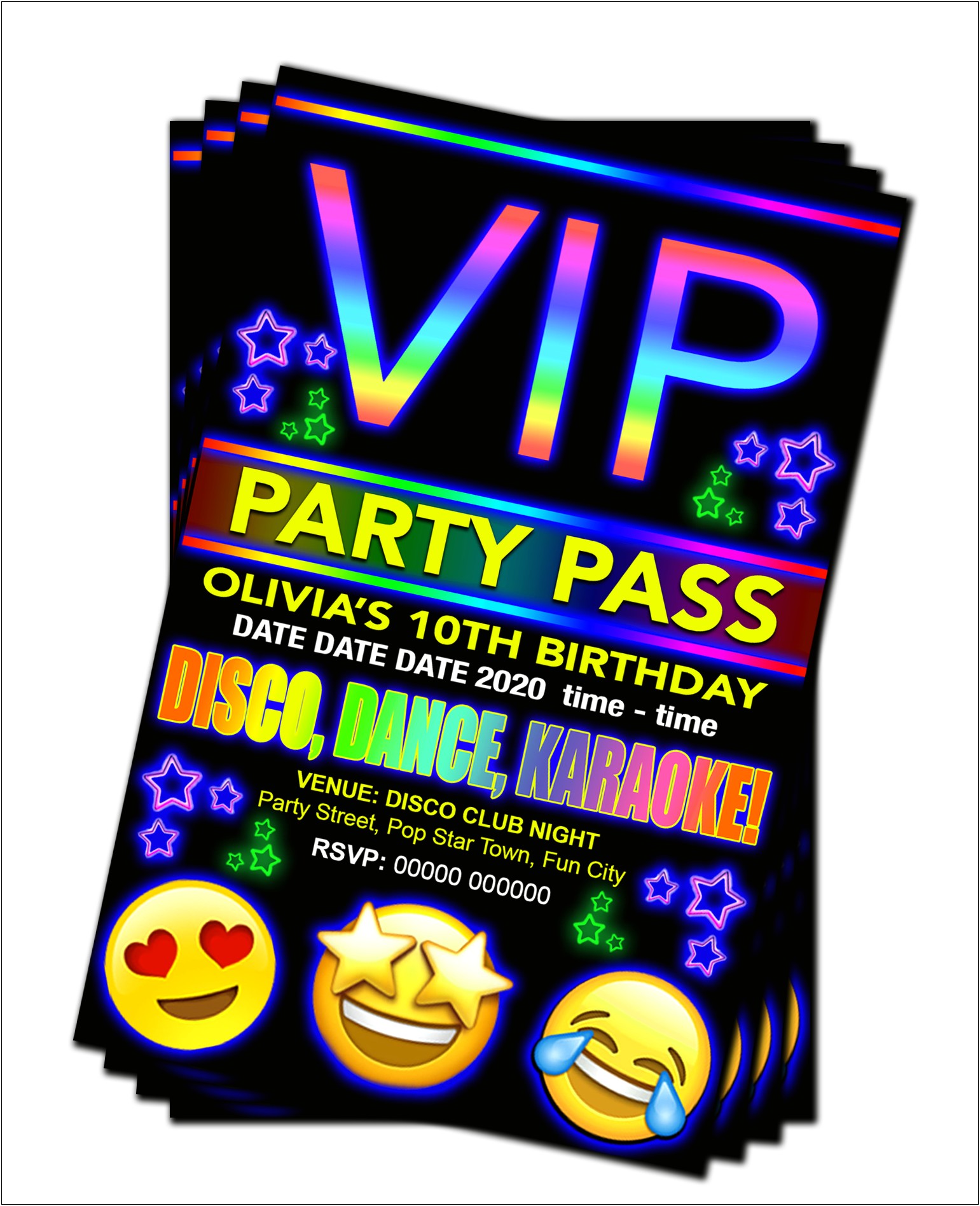 Disco Vip Party Invites Templates Free