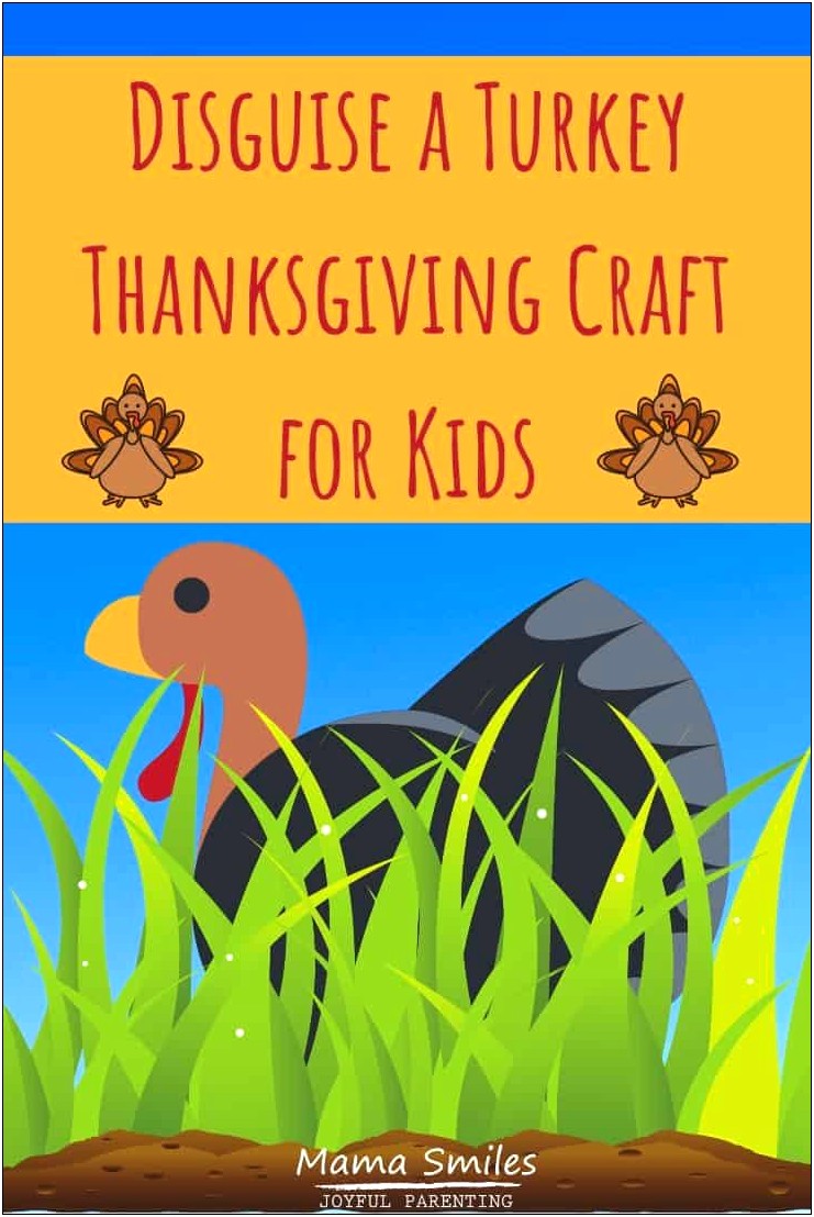 Disguise A Turkey Template Free Printable