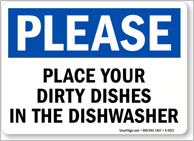 Dishes Clean Dirty Sign Templates Free