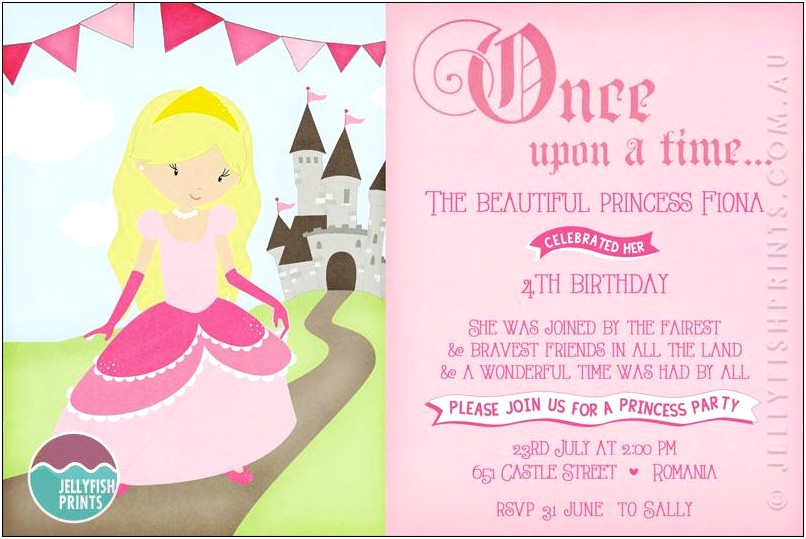 Disney Princess Birthday Invitation Free Template