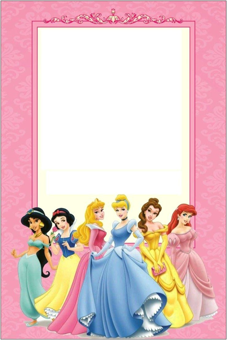 Disney Princess Invitation Template Free Printable