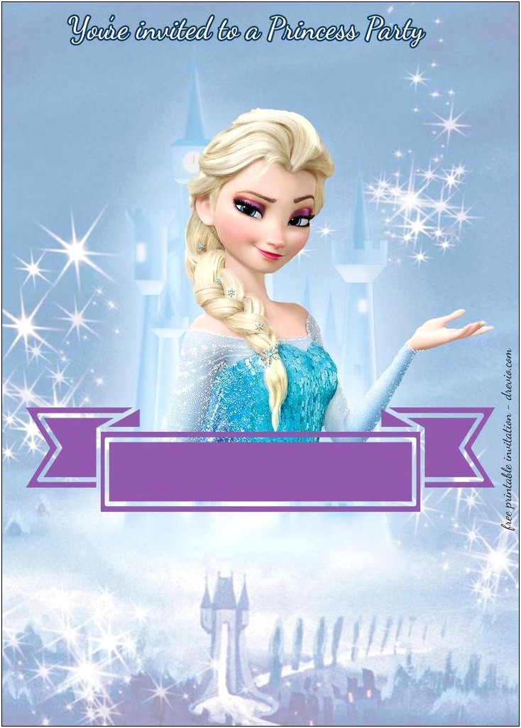 Disney Princess Party Invitations Templates Free