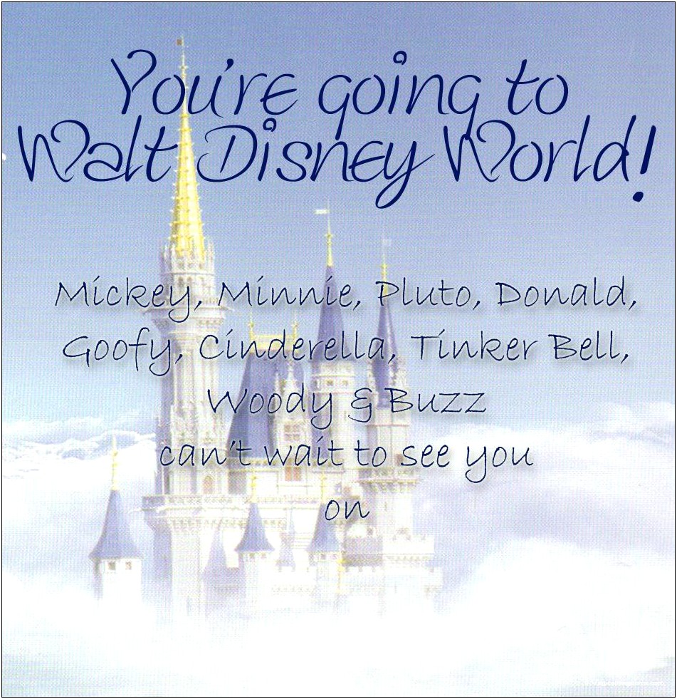 Disney World Boarding Pass Template Free