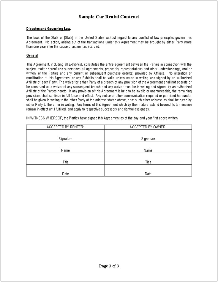 Dispute A Rent Contract Template Free