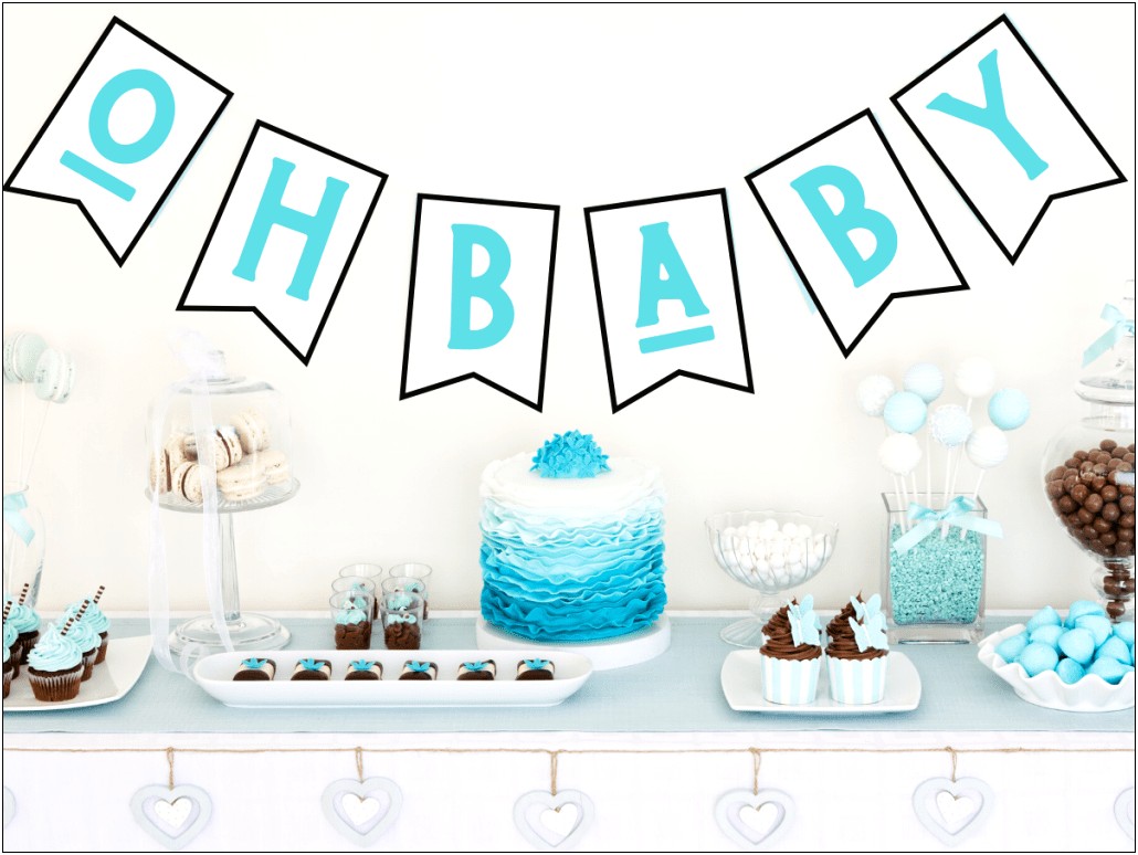 Diy Baby Shower Banner Template Free