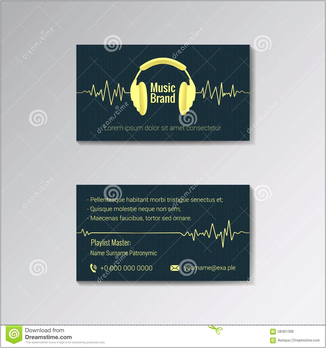 Dj Business Cards Templates Free Vector Download