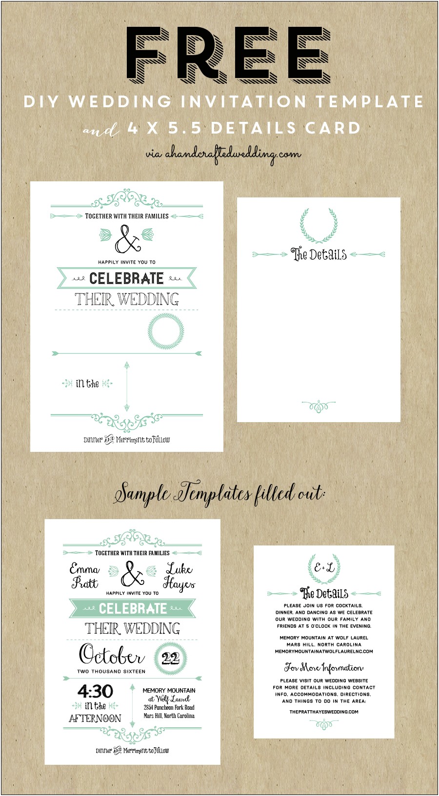 Do It Yourself Wedding Invitation Templates For Free