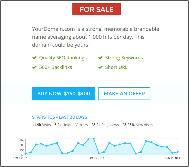 Domain Broker & Domain For Sale Template Free