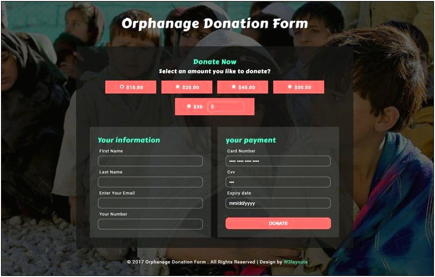 Donation Responsive Html Template Free Download