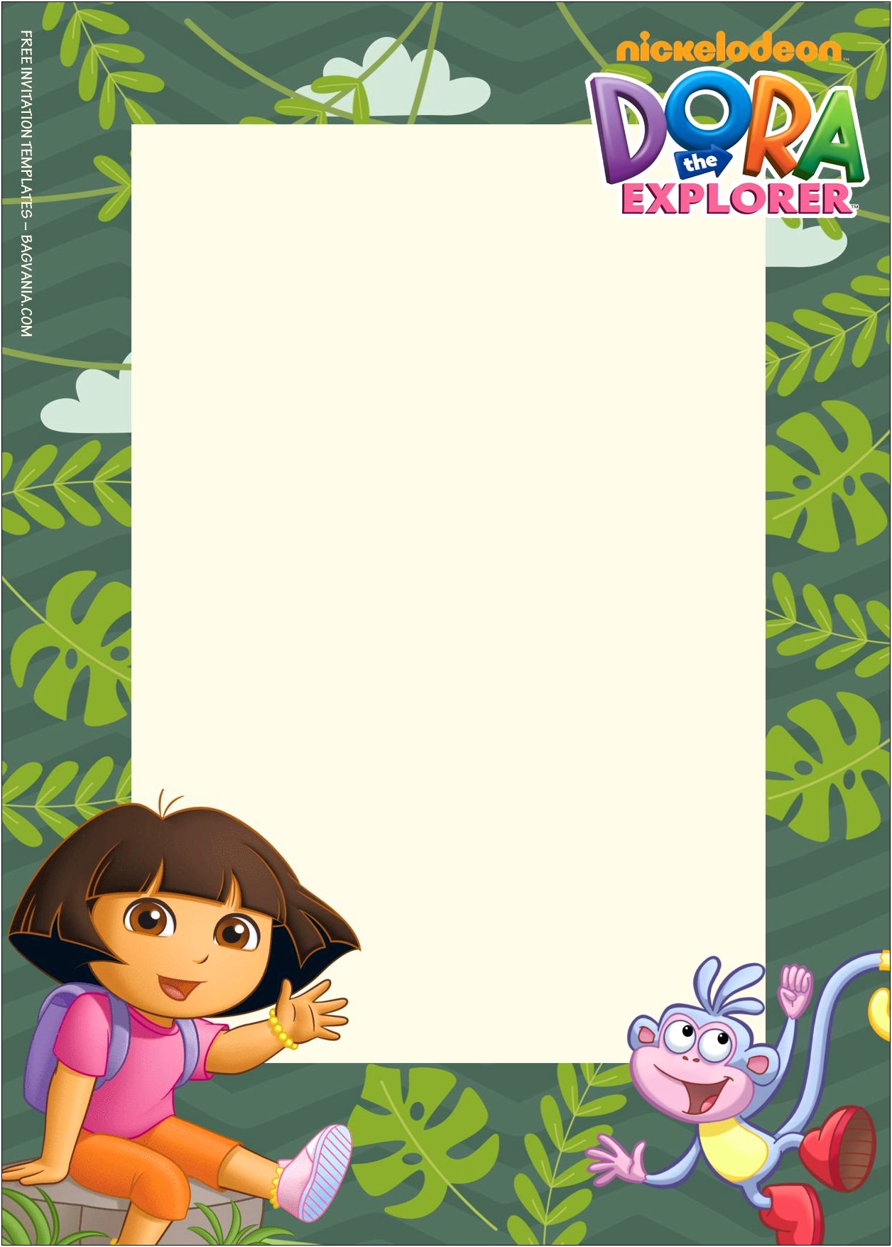 Dora The Explorer Birthday Invitations Templates Free