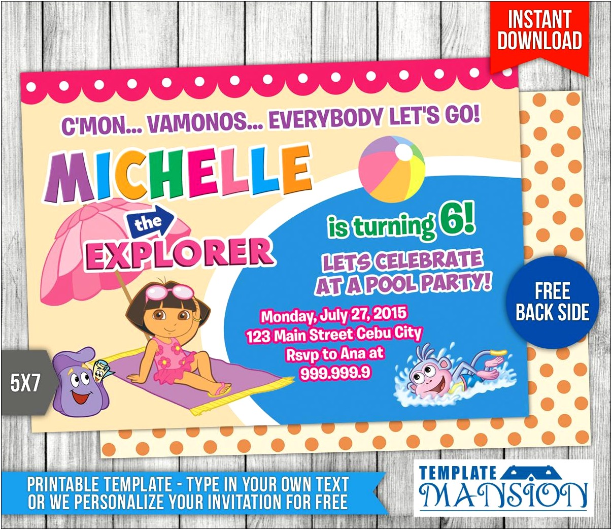 Dora The Explorer Invitation Templates Free