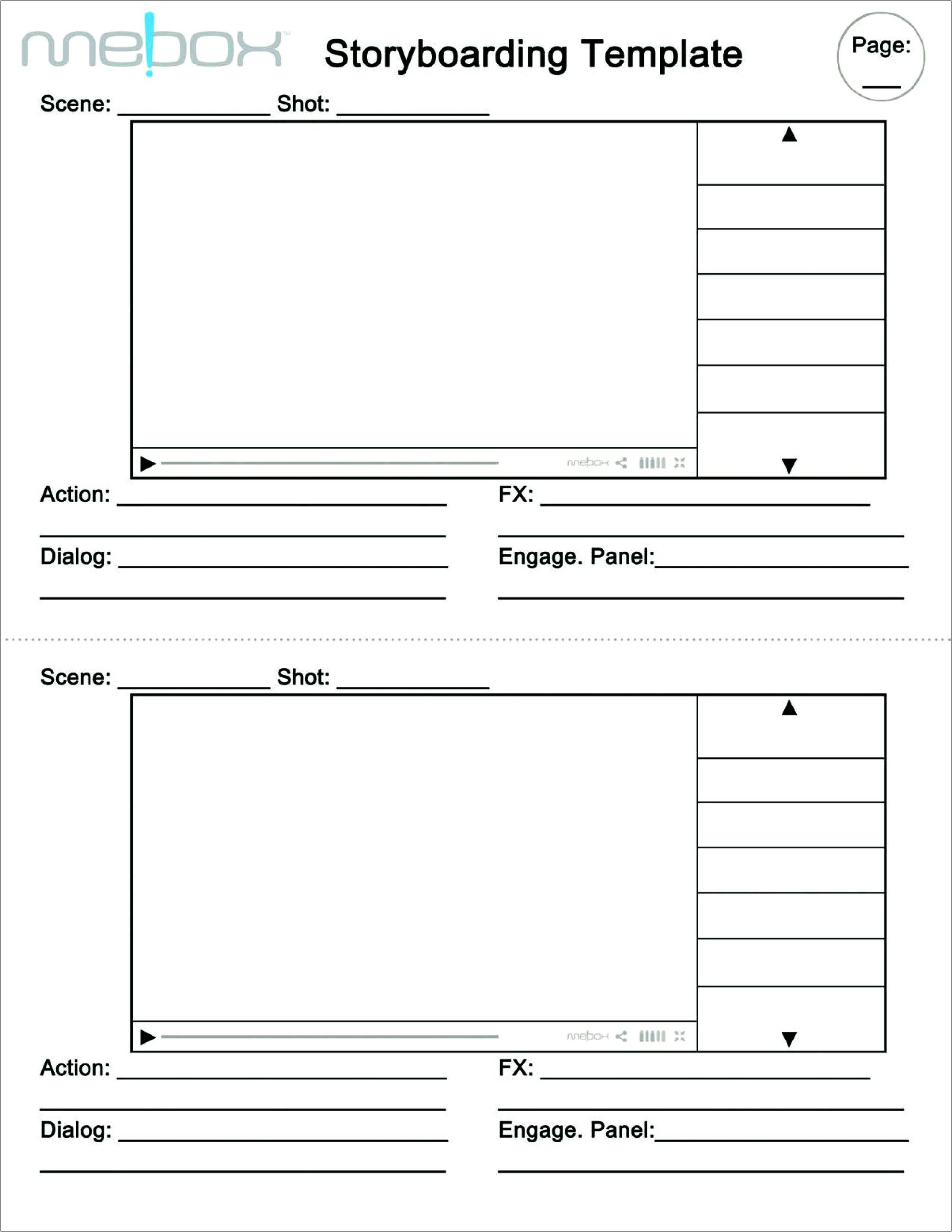 Download Blank Storyboard Template Royalty Free