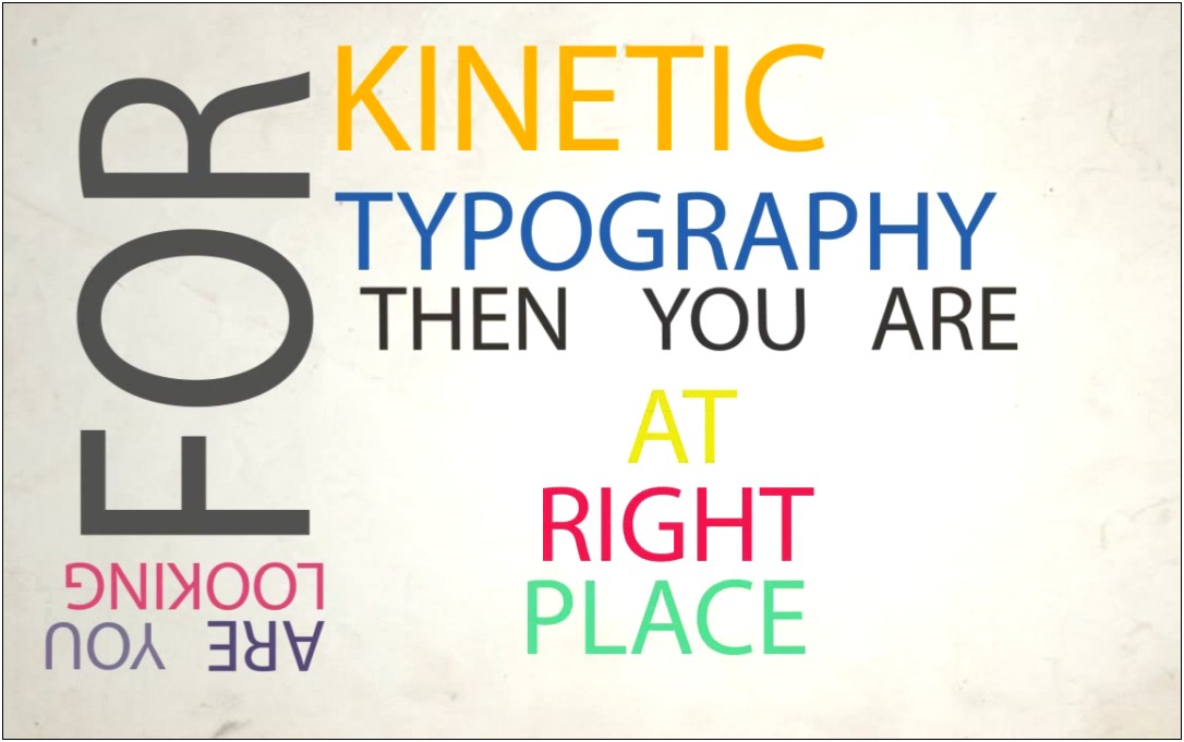 Download Free After Effects Template Kinetic Typography