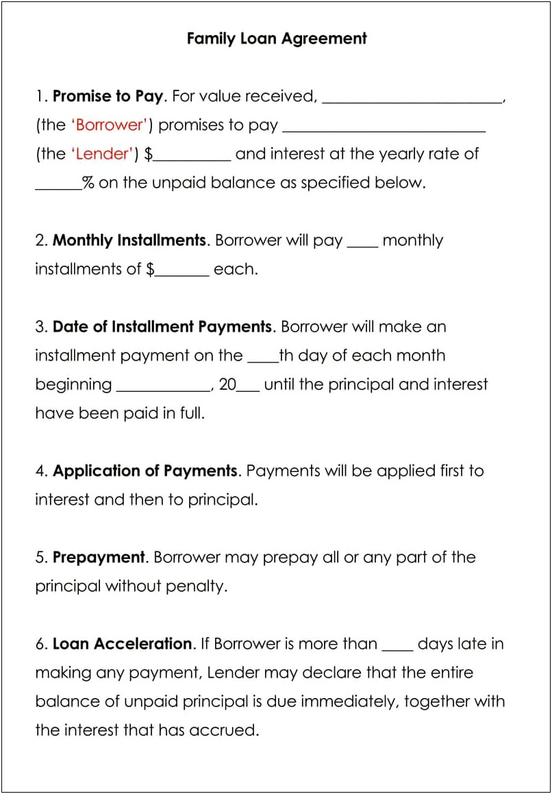 Download Free Loan Agreement Template Uk