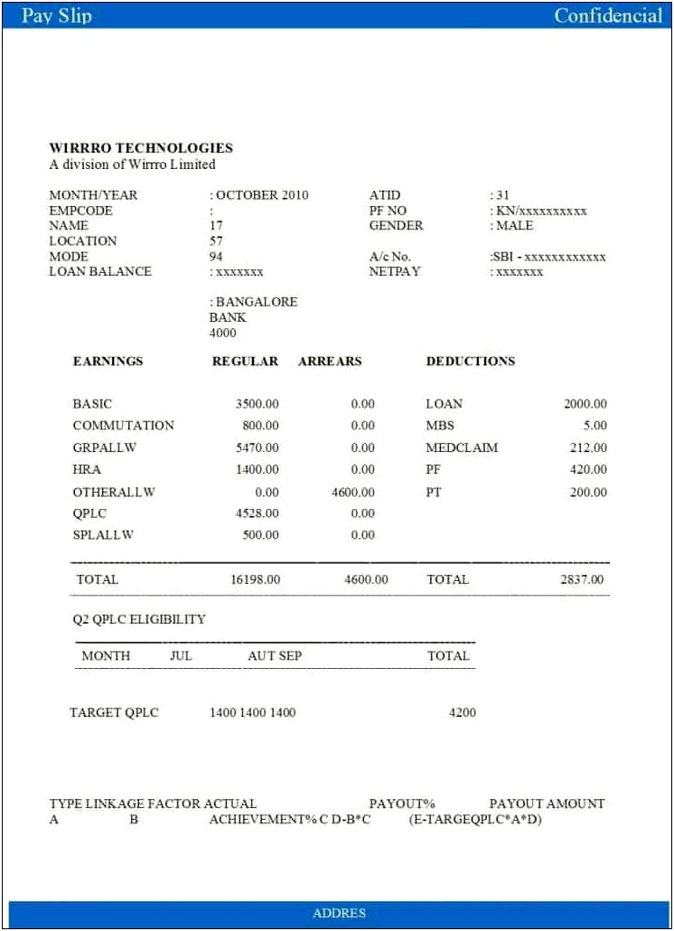 Download Free Payslip Template Excel South Africa