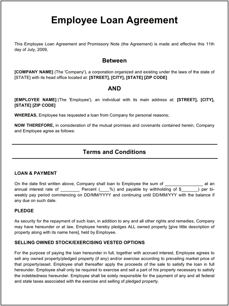 Download Free Personal Loan Agreement Template Excel