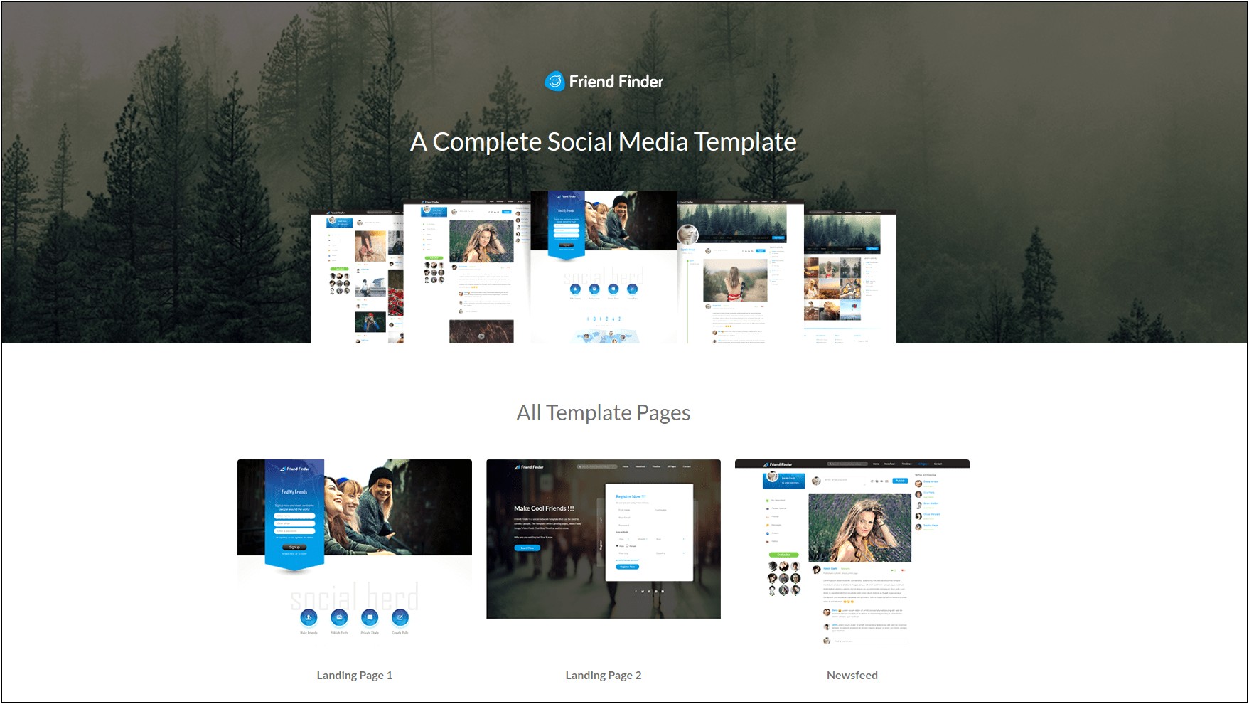 Download Free Social Network Template Php