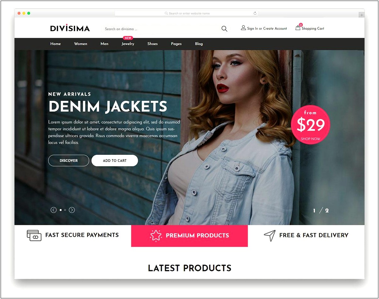 Download Free Template Bootstrap E Commerce