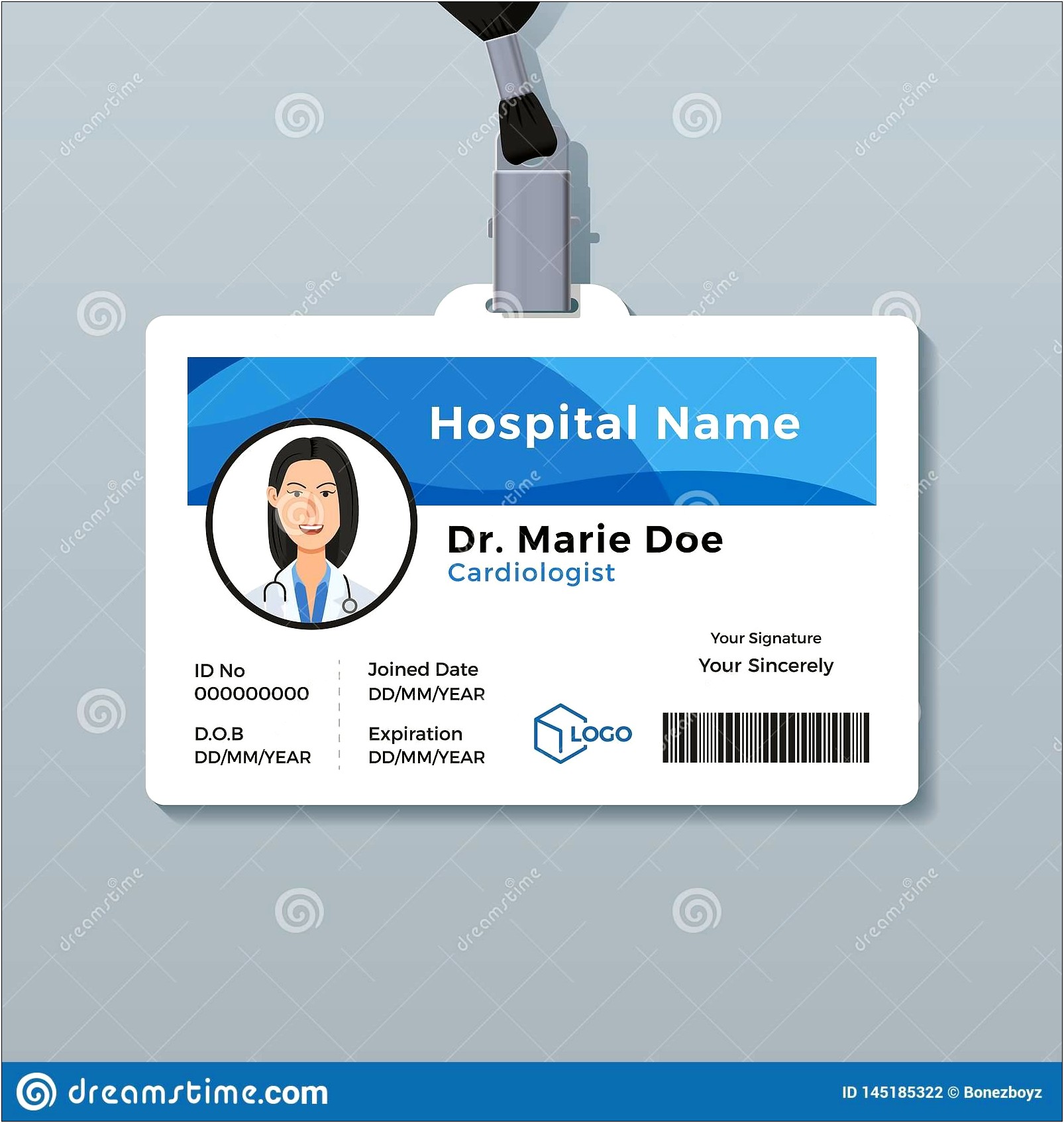 Download Free Template For Doctor Medical Id Badges