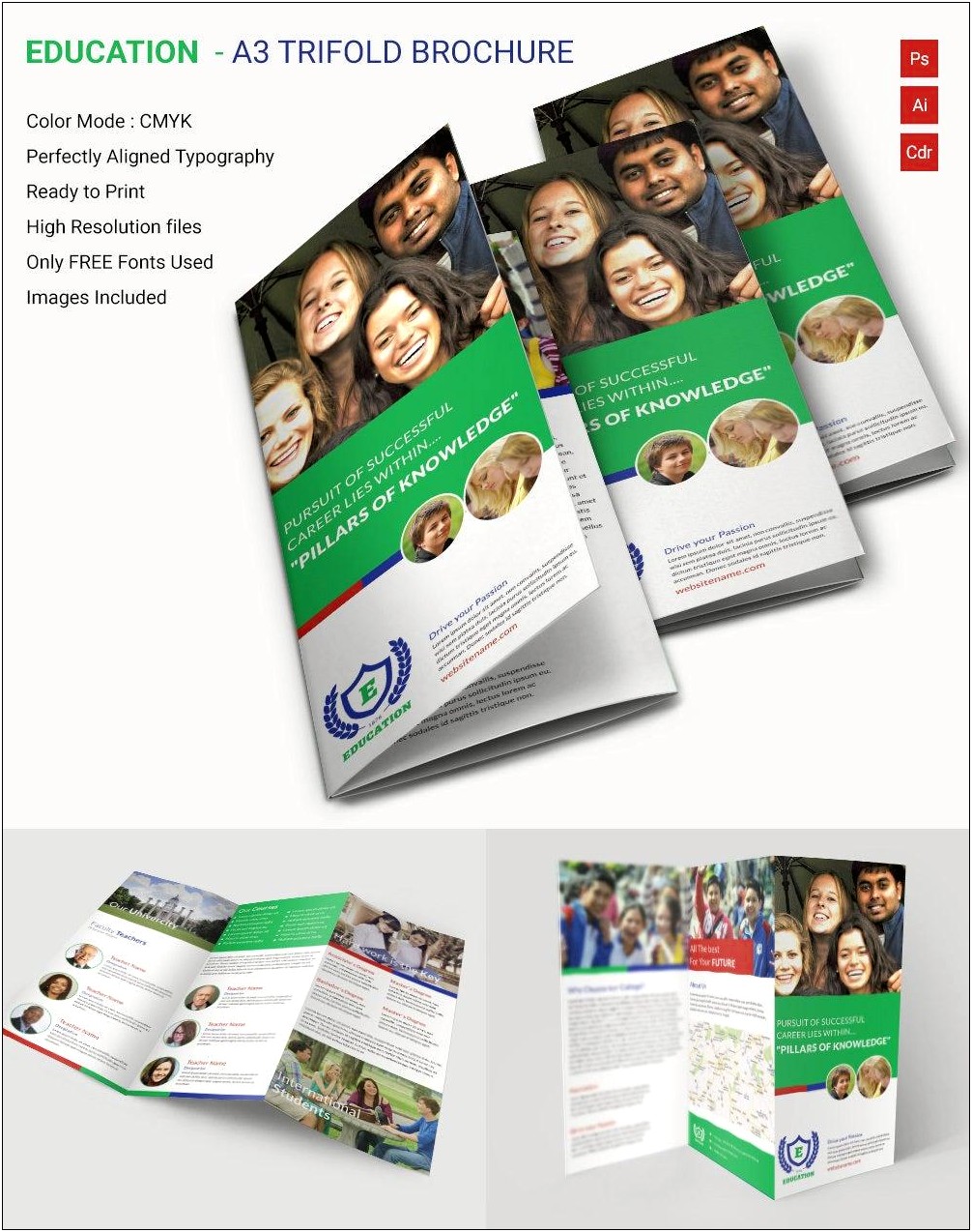 Download Free Tri Fold Brochure Template For Mac