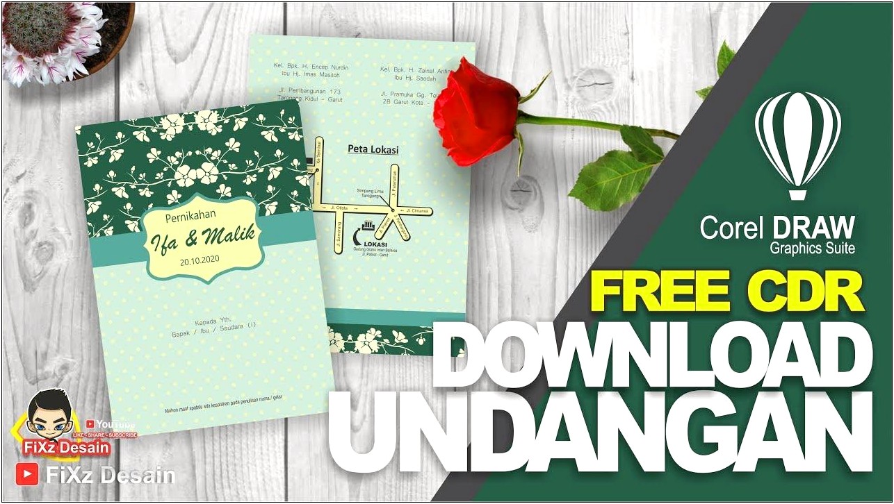 Download Template Undangan Pernikahan Cdr Free