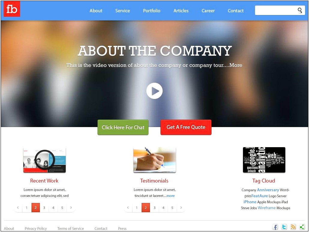 Download Template Web Company Profile Free