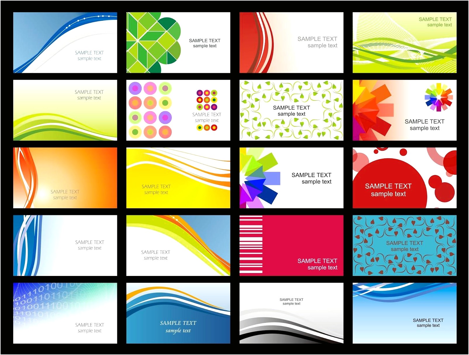 Downloadable Free Blank Business Card Templates
