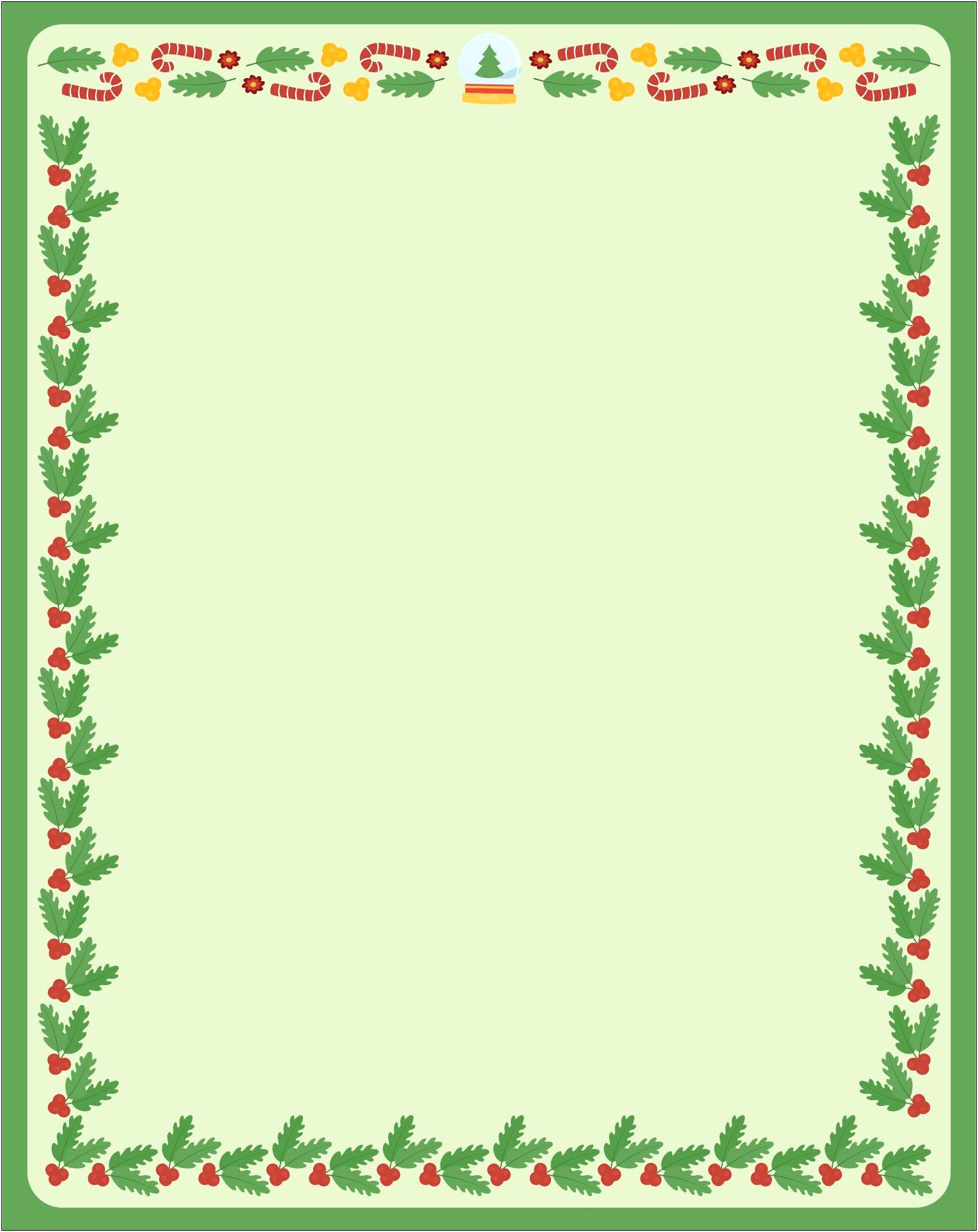 Downloadable Google Doc Christmas Stationery Templates Free