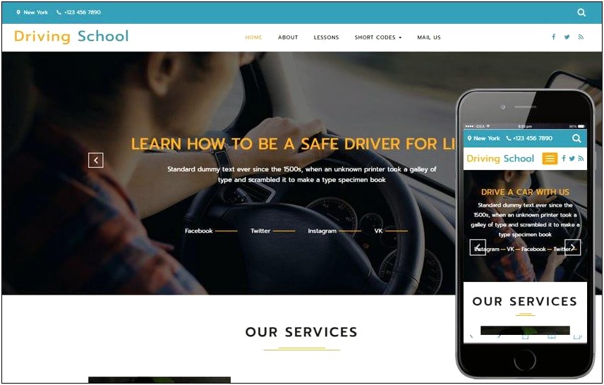 Drive Pro Driving School Html Template Free Download