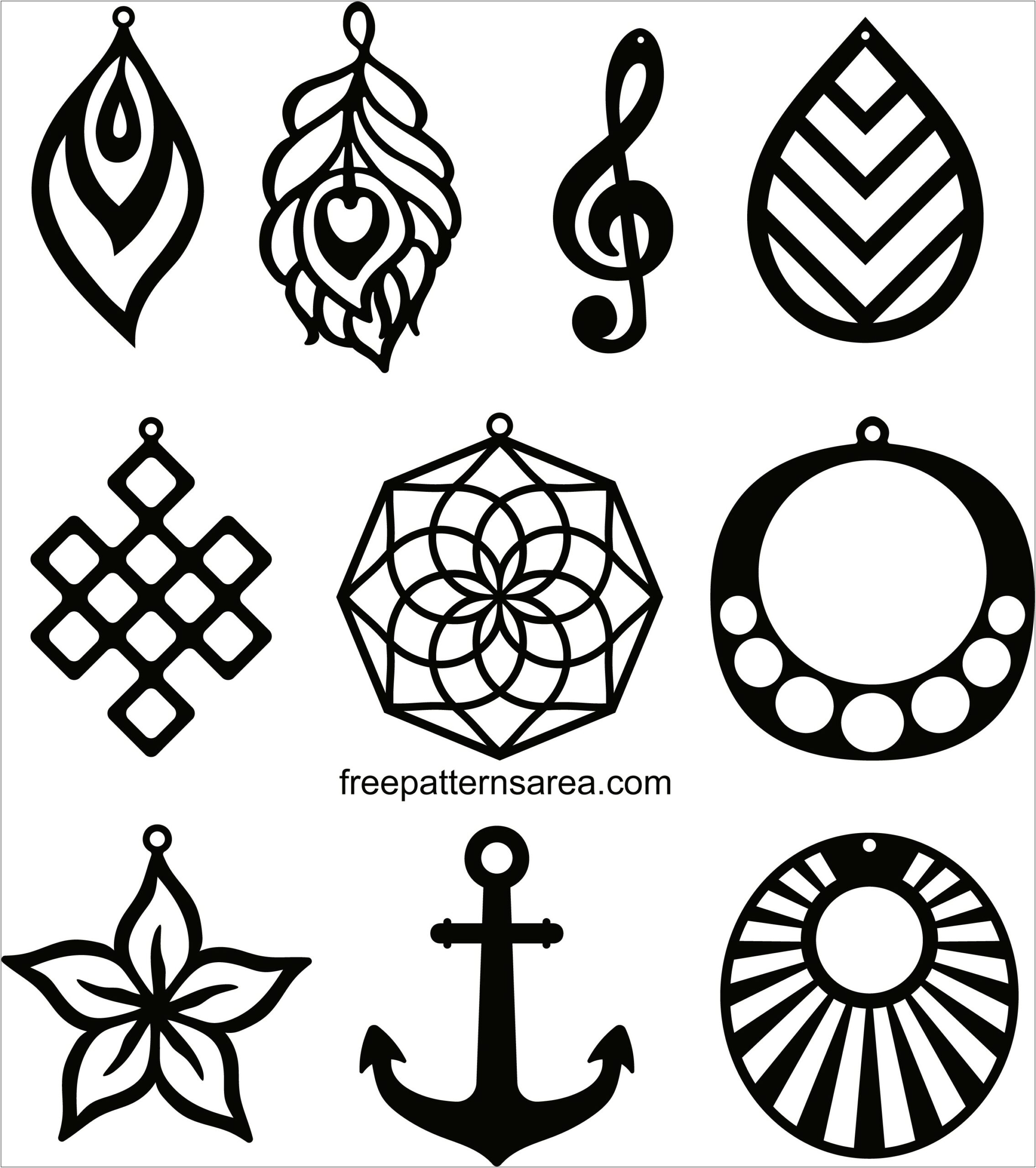 Earring Card Template Cut Free Download