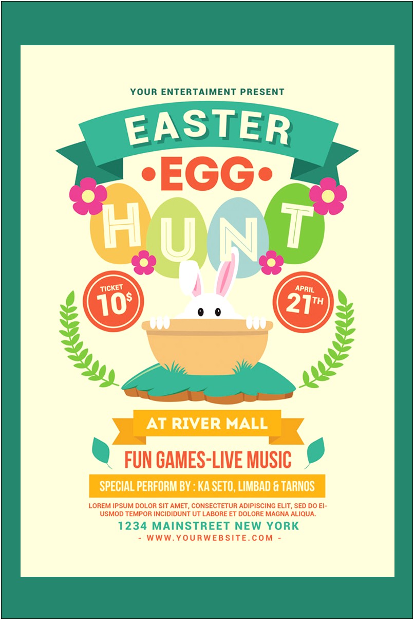 Easter Egg Hunt Flyer Free Template