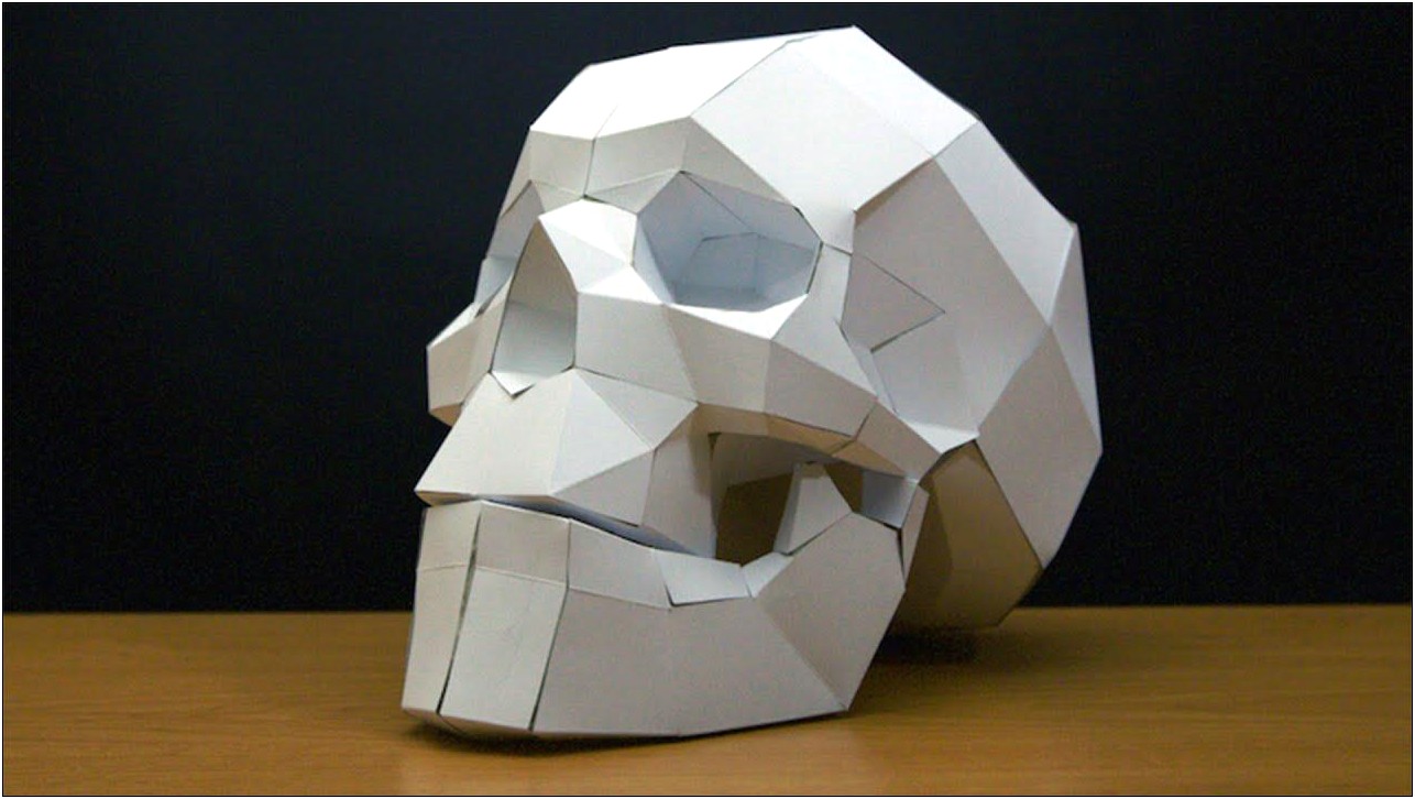 Easy 3d Paper Skull Template Free Printable