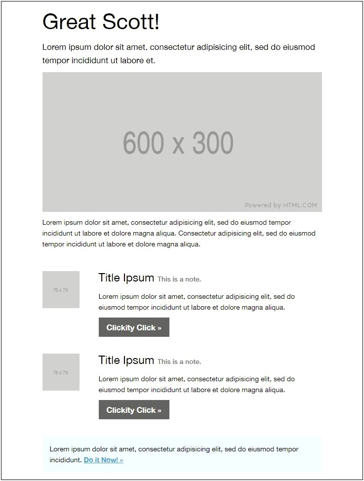 Easy Newsletter Templates For Email Free