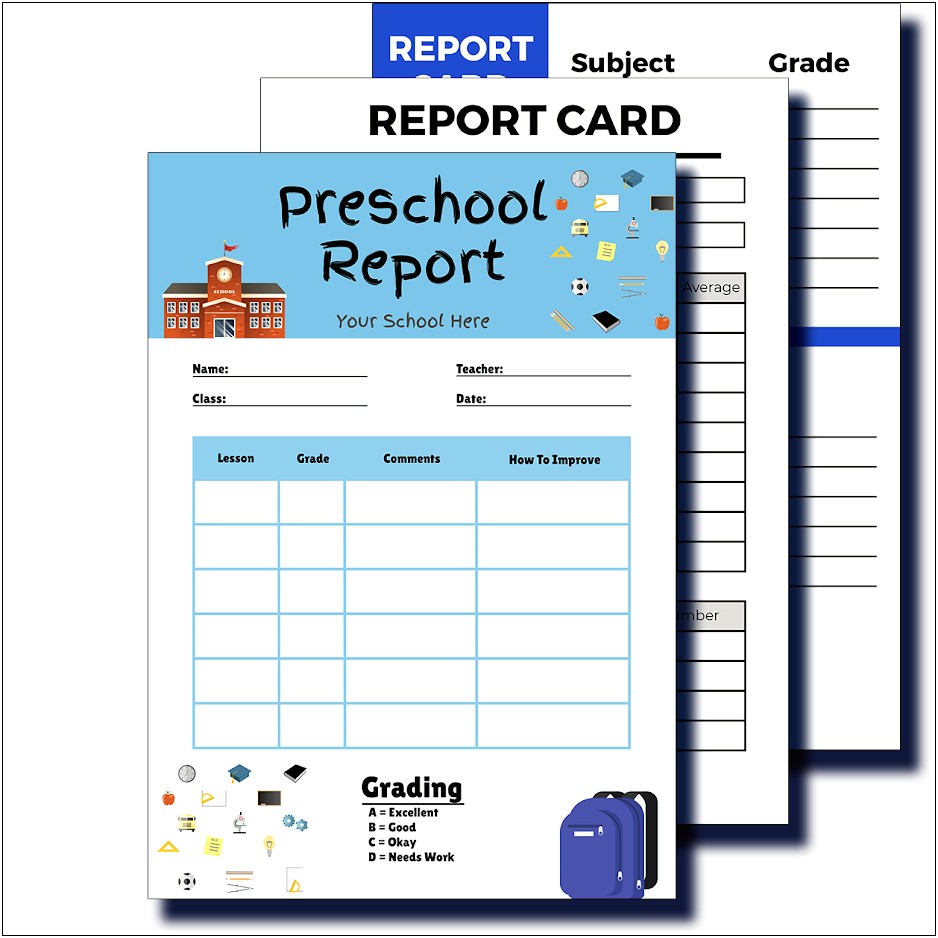 Easy To Use Report Card Templates Free