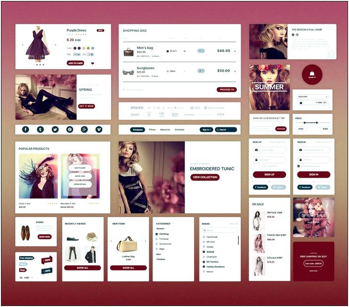 Ecommerce Mobile Psd Template Free Download